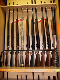 Fusils de chasse en magasin
