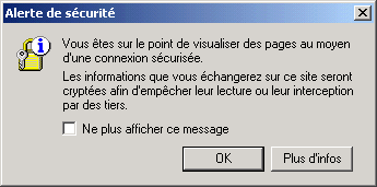 Message d'alerte du navigateur