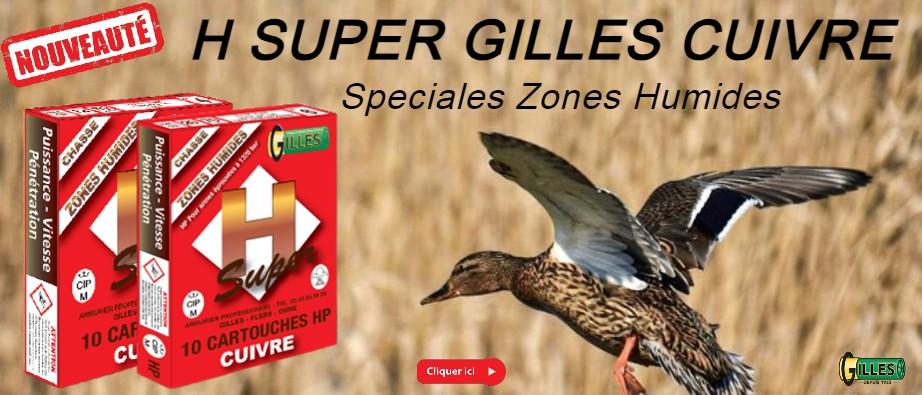 Cette année, l'Armurerie Gilles vous propose sa toute nouvelle cartouche cuivre spéciale zones humides élaborée par des professionnels pour la chasse en zone dite humide.