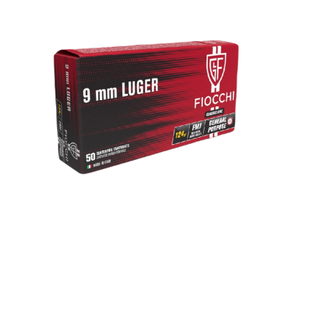 Boite de 50 cartouches FIOCCHI 9x19 FMJ 124gr / 8g