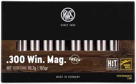 Boîte de 20 cartouches RWS 300 Win Mag 165 gr / 10,7 g HIT