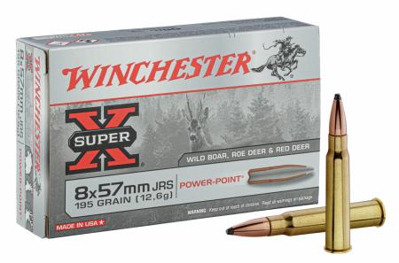 20 cartouches WINCHESTER SUPER X 8x57 JRS 195 gr / 12,6 g POWER POINT