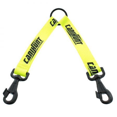 Accouple 2 chiens sangle plate jaune 25cm CANIHUNT