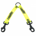 Accouple 2 chiens sangle plate jaune 25cm CANIHUNT 12863