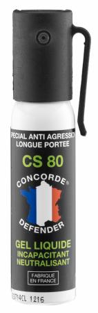 Aerosol de défense CONCORDE DEFENDER à gel CS80 - 25 mL