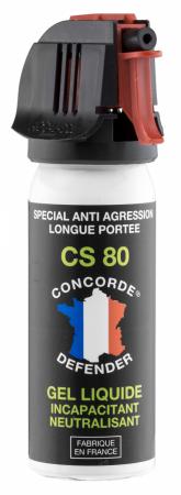 Aerosol de défense CONCORDE DEFENDER à gel CS 80 - 50 mL