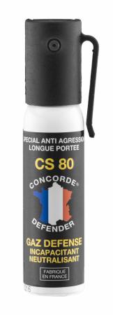 Aerosol de défense CONCORDE DEFENDER à gaz CS80 - 25 mL