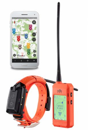 Collier GPS et de dressage pour chien DOGTRACE X30T Orange Fluo