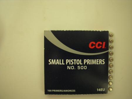 amorces CCI small pistol le 100 CCI500