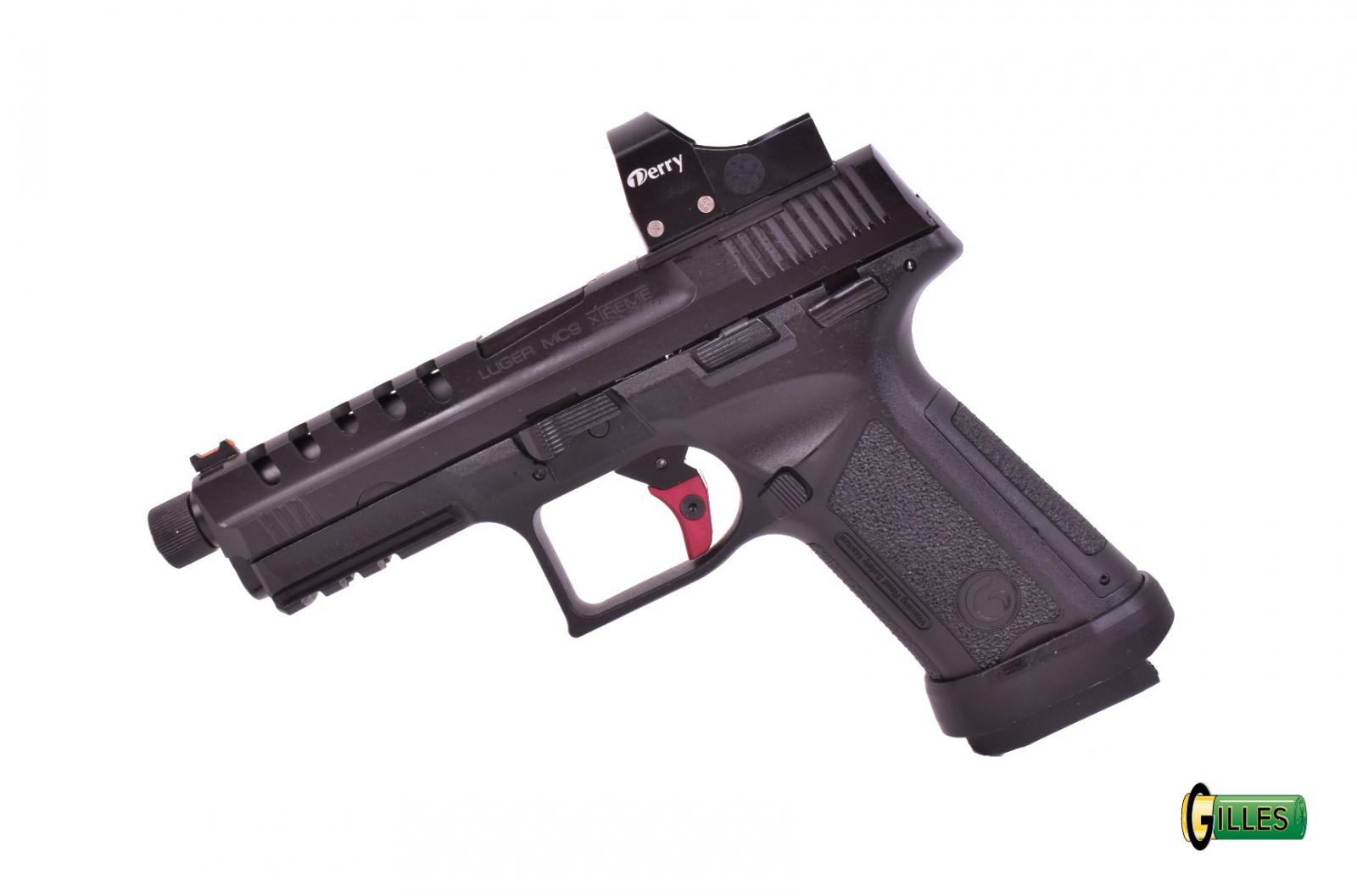 Pistolet semi automatique LUGER MC9 EXTREME Fileté noir Cal. 9mm