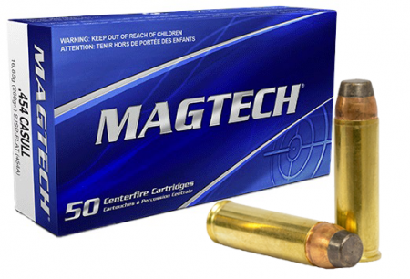 Cartouches Magtech 454 Casull SJSP Flat 260 gr / 16,85 g
