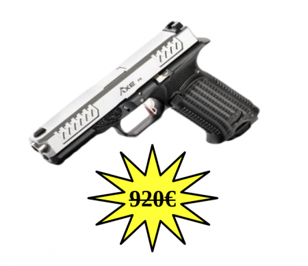 Pistolet semi automatique  BUL Axe-FS Full Size Cleaver Cal. 9mm culasse inox
