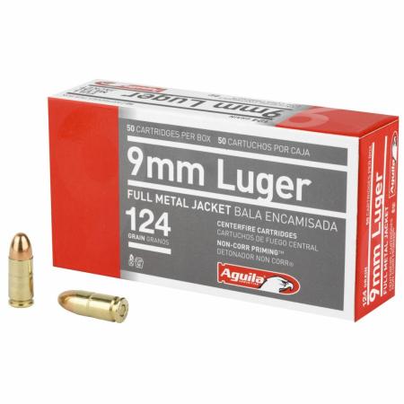 Boite de 50 cartouches AGUILA 9x19 124gr / 8 g FMJ