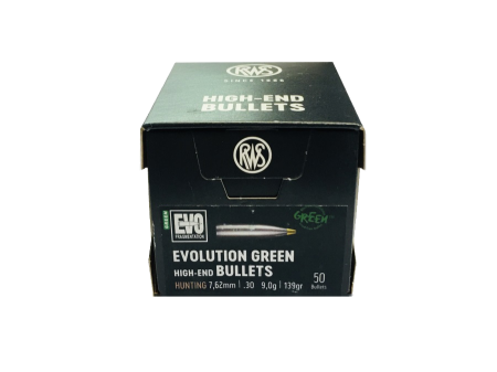 100 ogives RWS Evo Green 7,62 mm (.308) 139 gr / 9 g