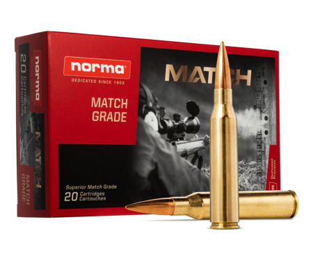 Boite de 20 cartouches NORMA Golden Target Match .338Lapua Mag HPBT 250gr / 16,2g