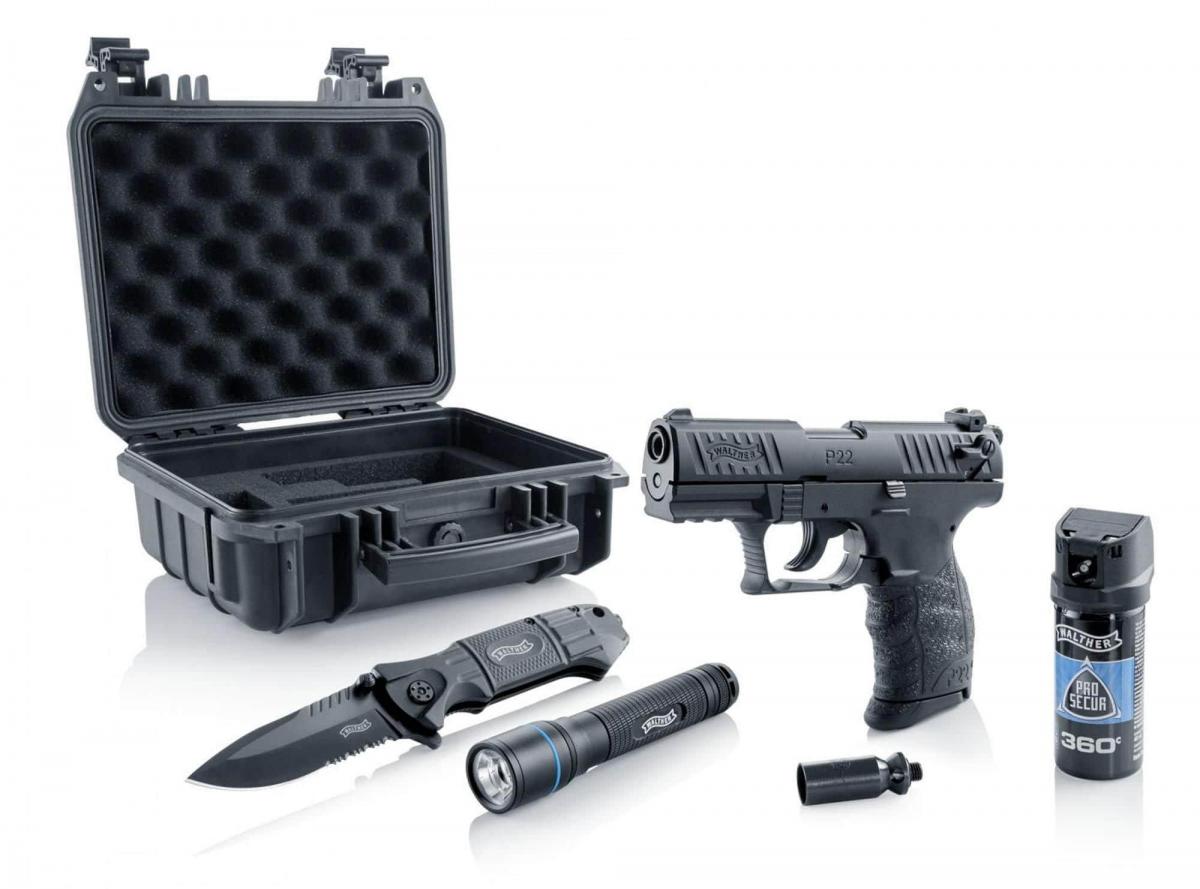 Pack pistolet 9 mm à blanc Walther P22Q R2D-kit