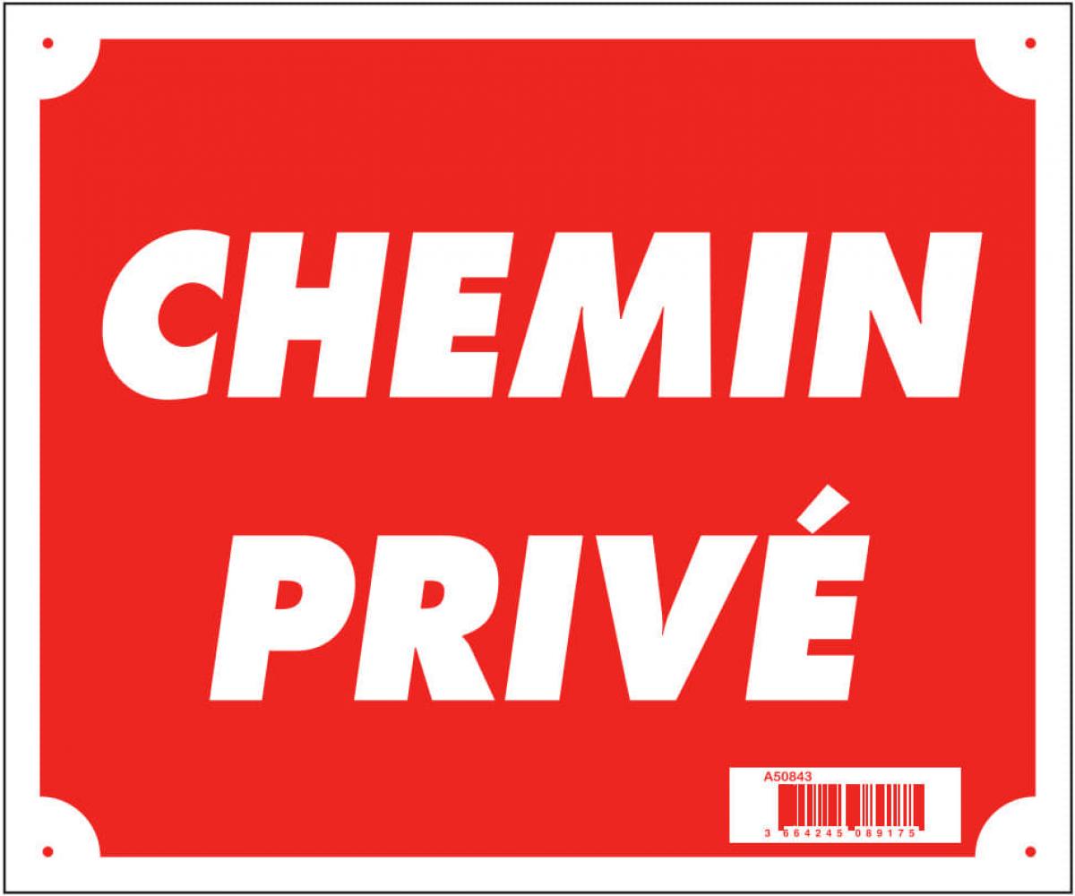 Panneau ''Chemin privé'' 30 x 25 cm
