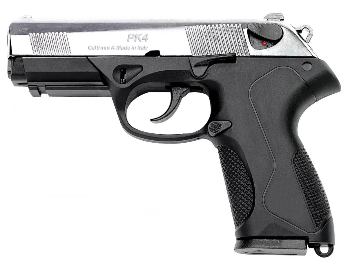 Pistolet 9 mm à blanc Chiappa PK4 bicolore noir/nickelé