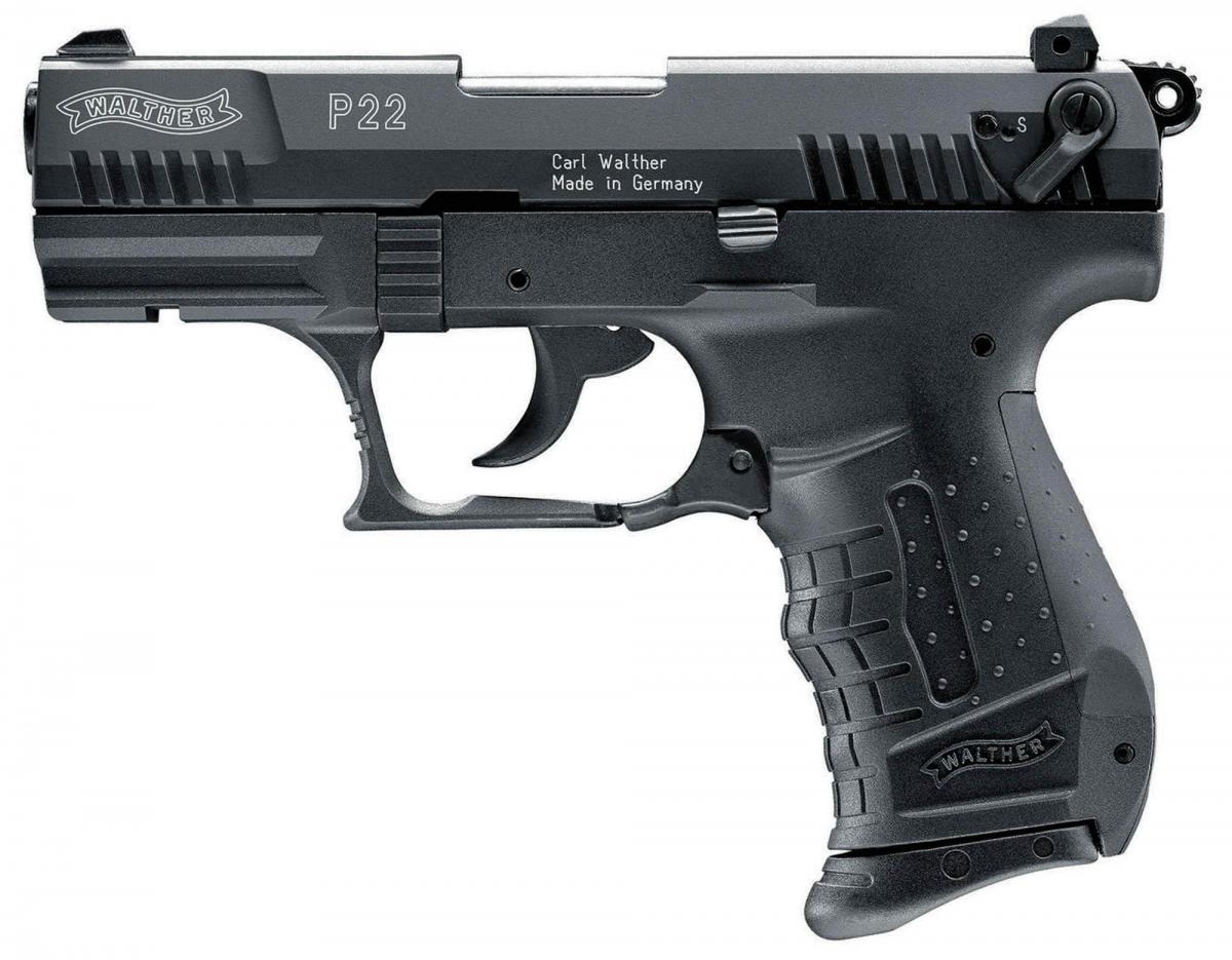 Pistolet 9 mm à blanc Walther P22 noir