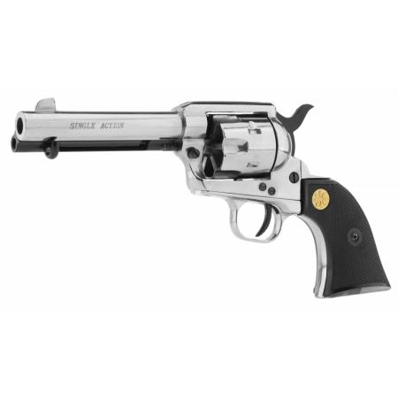 Revolver 9 mm à blanc Chiappa Colt SA73 nickelé