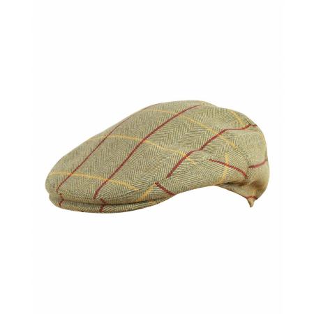 Casquette Jack Pyke plate Tweed vert clair