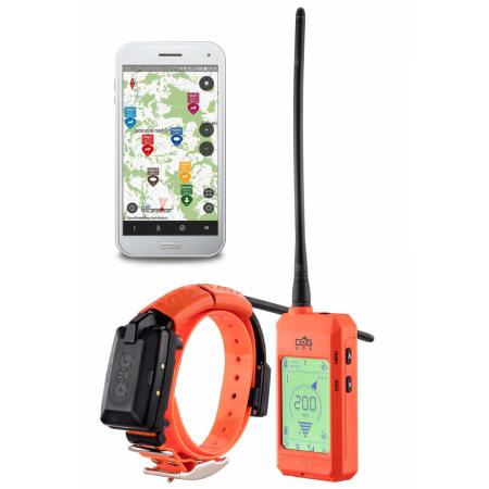 Collier additionnel GPS et de dressage pour chiens DOGTRACE X30T  orange fluo