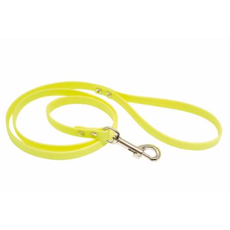 Laisse 1,20 m Biothane jaune fluo pour chien - COUNTRY