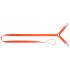 Laisse 1,30 m sangle nylon 2 chiens orange fluo - COUNTRY 16444