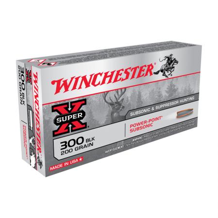 Boîte de 20 Cartouches WINCHESTER Super-X .300Blackout PP Subsonic 200gr / 12,96g