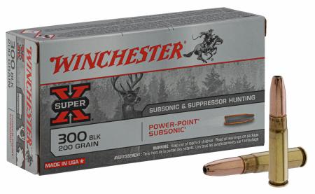 Cartouches Winchester Super-X .300 Blackout PP Subsonic 200 gr / 12,96 g