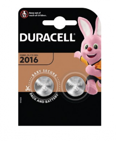 Blister de 2 piles DURACELL CR2016 3V