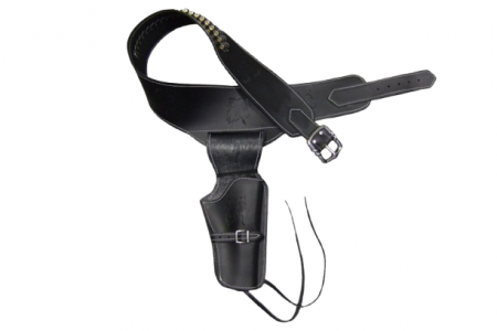 Ceinturon noir avec holster DENIX pour revolver Western