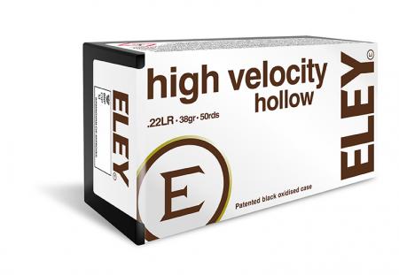 Boite de 50 cartouches ELEY High Velocity HP .22lr 38gr / 2,46g