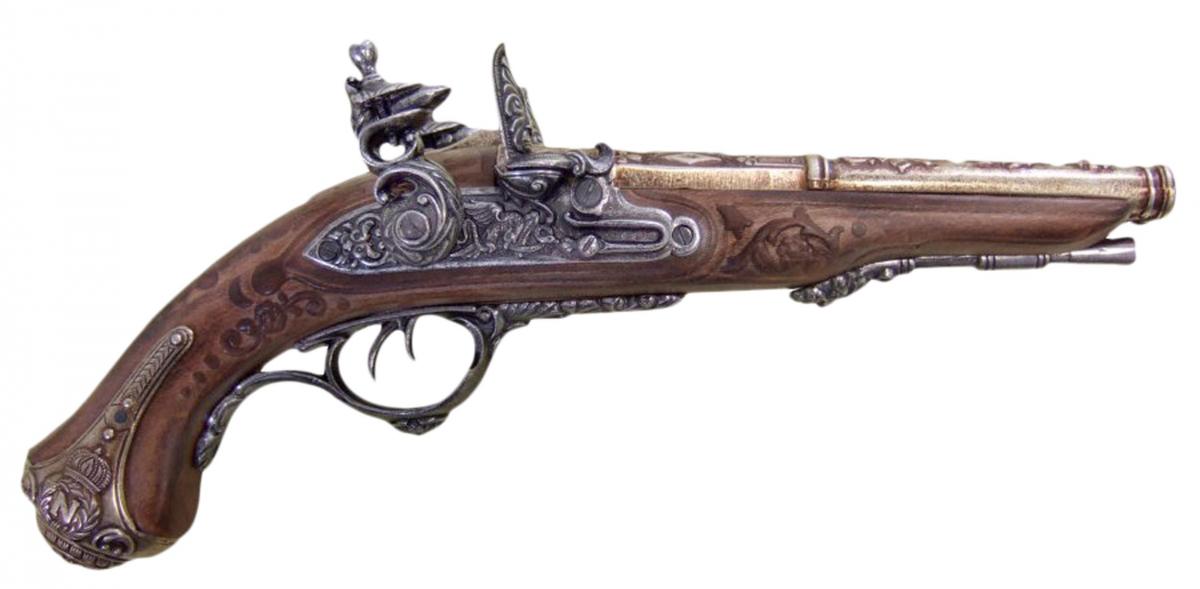 Réplique décorative Denix de pistolet français à 2 canons 1806