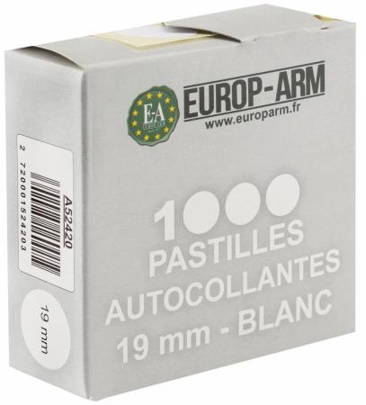 Pastilles autocollantes 19mm Blanches