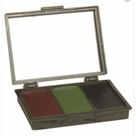 Palette grimage camo 3 couleurs avec miroir