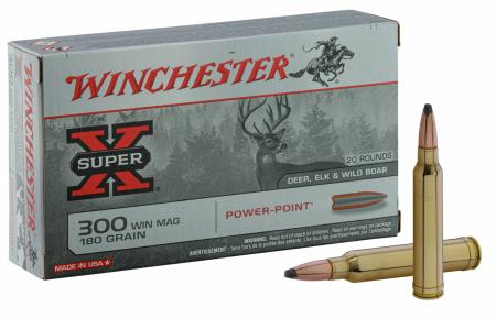 20 cartouches WINCHESTER Power Point .300 Win Mag 180 gr / 11,7 g