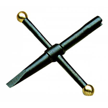 Clé cruciforme 5 mm avec tournevis spécial revolver