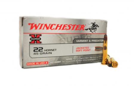 Boite de 50 cartouches WINCHESTER Super-X .22Hornet  SP 45gr / 2,91g