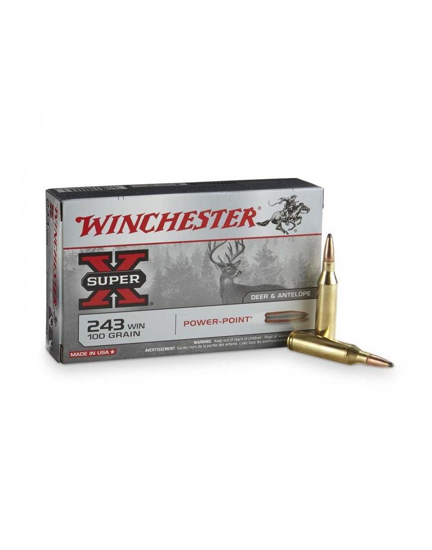Boite de 20 cartouches calibre 243 WINCHESTER X2432