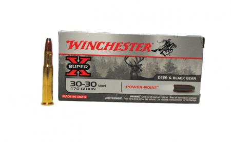 Boite de 20 cartouches WINCHESTER calibre 30-30 Win 170 gr / 11,02 g Power Point