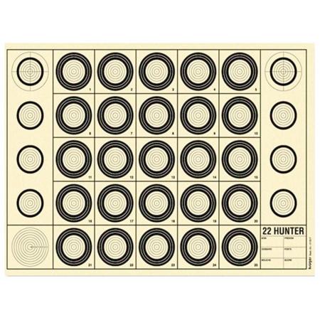 Cible Benchrest 22 Hunter 42 x 29,7 cm (A3)