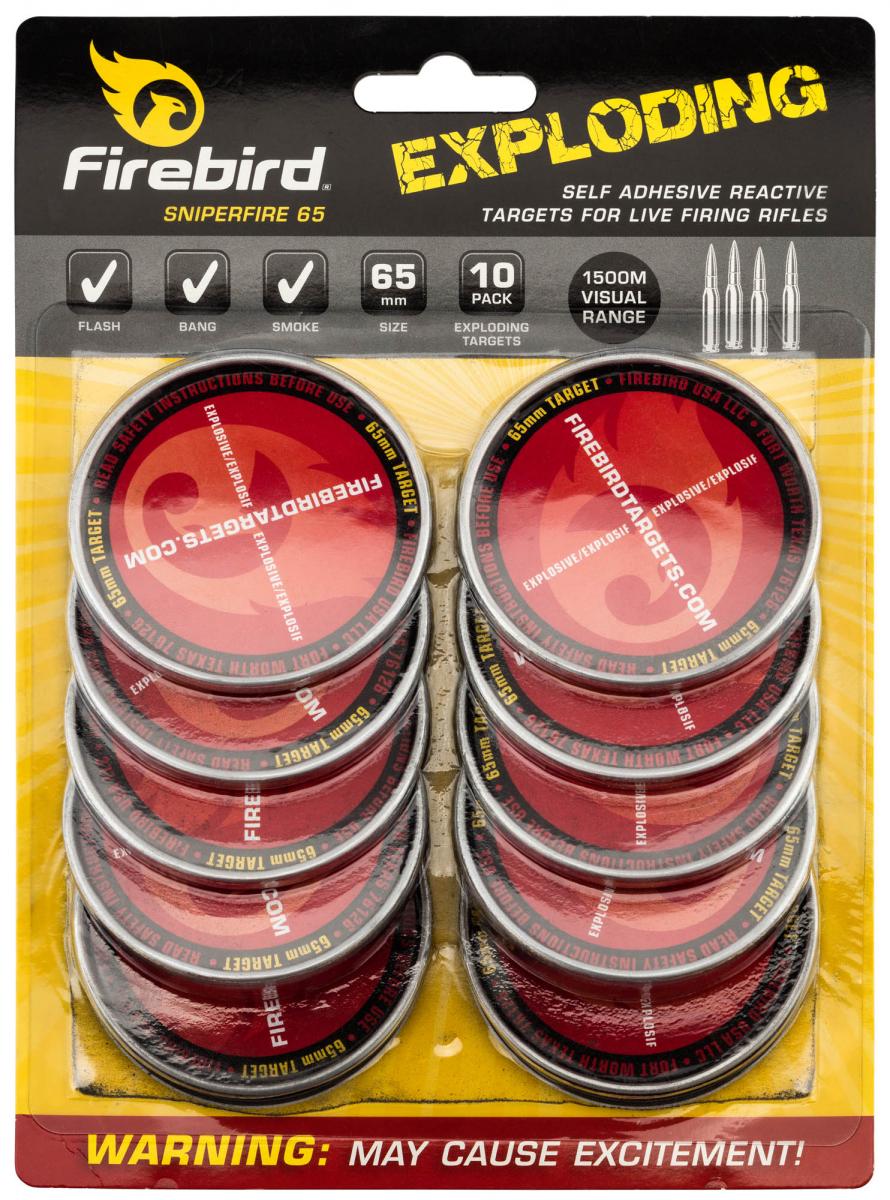 Cibles détonantes et réactives Firebird 65 mm