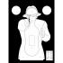 Paquet de 100 cibles silhouette Police 19536