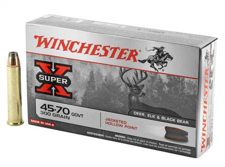 Cartouches Winchester Super-X .45-70 Gvt JHP 300 gr / 19,44 g