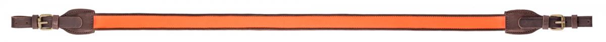 Bretelle carabine en cuir orange antidérapante - Country Sellerie