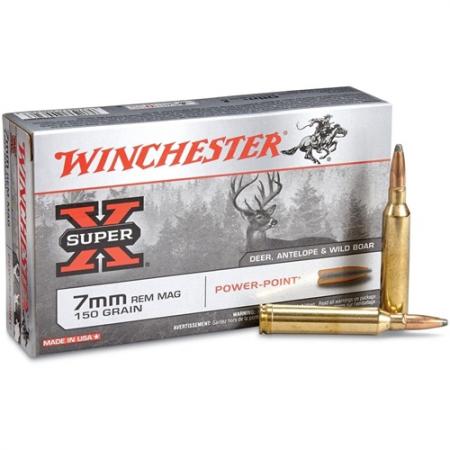 Boite de 20 cartouches WINCHESTER 150 gr / 9,7 g PPSP calibre 7 mm Rem Mag 