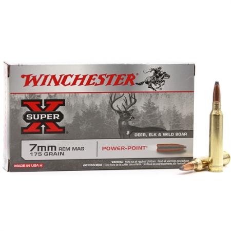 Boite de 20 cartouches WINCHESTER 175 gr / 11,3 g  PPSP calibre 7 mm Rem Mag