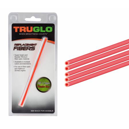 Set de 5 fibres optiques fluo rouges