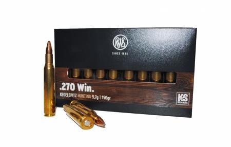 Boite de 20 cartouches RWS calibre 270 Winchester 150 gr / 9,7 g KS
